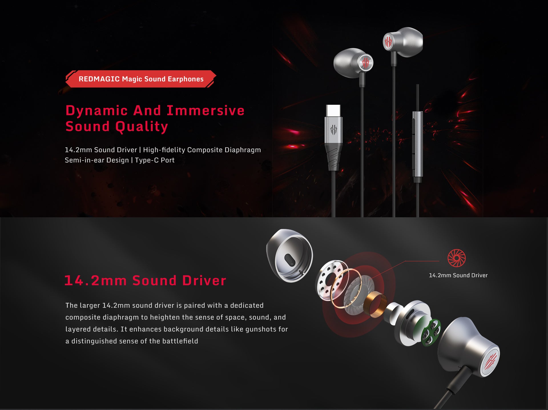 REDMAGIC Magic Sound Earphones(USB-C) - REDMAGIC (Mexico)